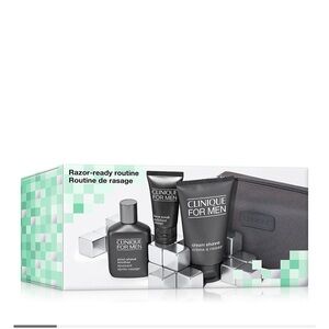 clinique razor ready routine men's grooming set（•  A $77 value）